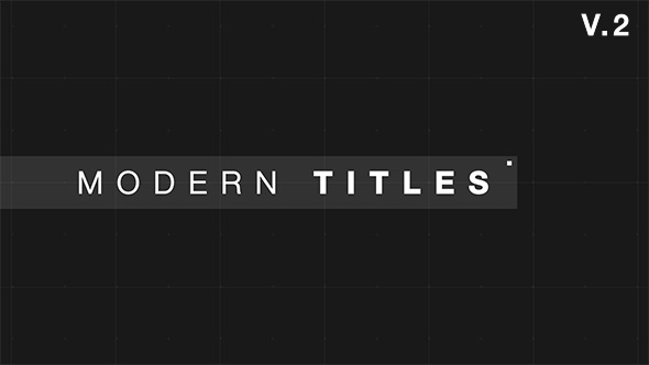 Modern Glitch Titles After Effects Project Files Videohive